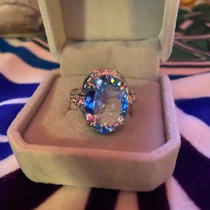 New! Alchemy63 Handmade Blue Topaz Ring